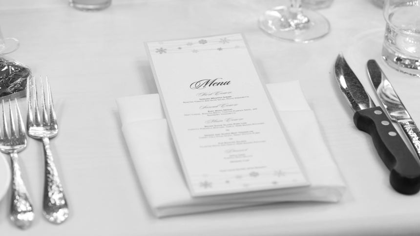 Avery personalised table menus